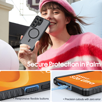 Coque de téléphone compatible avec Samsung Galaxy S26 Ultra, charge magnétique sans fil, unisexe, coque de protection intégrale anti-chute 25/24