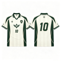 Maßgeschneidertes Vintage Unisex Fußballtrikot Schnelltrocknend Atmungsaktiv Kurzarm Fußballshirt Individuelles Logo Trainings-Fanwear