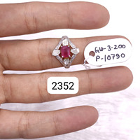 Antique Vintage Rubis Naturel Avec Polki Diamant Gemme Bande 925 Solide En Argent Sterling À La Main Bande Anneau Bijoux Pour La Vente En Gros