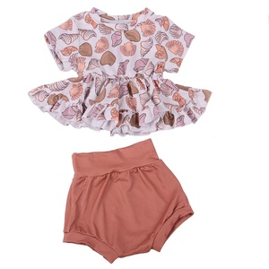Offre Spéciale : Ensembles Décontractés pour Filles – Shorts Imprimés Léopard et Fleurs, Combinaison à Volants, en Coton Biologique Confortable pour Bébés Filles - Product Image 2