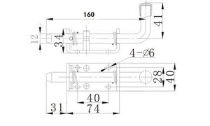 Haute qualité en acier inoxydable robuste goupille à ressort loquet grange porte serrure assemblage ressort boulon loquet pour remorque camion porte - Product Image 6