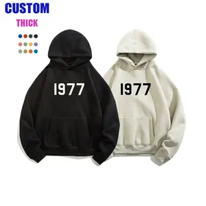 High Quality Pullover Hoodies 100% Cotton Heavy Weight Fleece Custom Sweatshirt Logo Long Sleeve soft men Hoodies