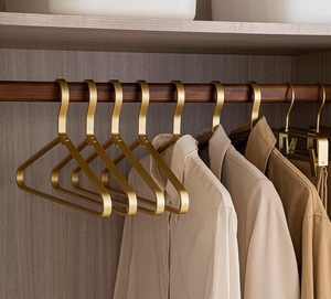 High Quality Customized Gold Silver Aluminum Metal Clothes Hangers for Household <b>Wardrobe</b> - Product Image 3