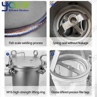 Ensemble de filtration complet à filtre à sac unique en acier inoxydable haute performance pour eaux usées industrielles et eaux sales d'aquaculture
