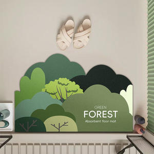 Tapis de bain rectangulaire en terre de diatomée Green Forest, absorbant et à séchage rapide, pour la maison - Product Image 3