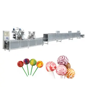 Sert şeker yapma makinesi oyuncak 35KW, 17 m x 1 m x 2.7 m lolipop üretim hattı