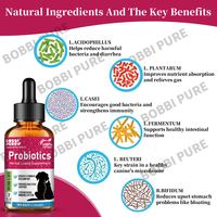 Vente flash : Probiotiques et enzymes digestives, vitamines pour animaux de compagnie pour la santé intestinale - Complément probiotique liquide pour chiens