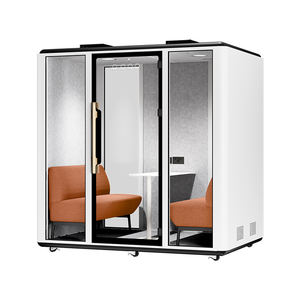 Cabine d'enregistrement insonorisée mobile et silencieuse de conception modulaire pour entrepôts et centres commerciaux – Pod de bureau durable - Product Image 4