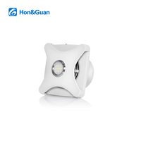 Ventilateur extracteur axial moderne et fin de 4 pouces (100 mm) avec lumière intégrée, résistant aux UV, en ABS, pour l'extraction d'air dans les petites salles de bain d'appartements
