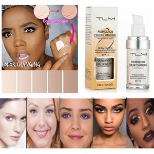 Fond de teint changeant Base de maquillage liquide couverture correcteur maquillage longue durée Sombras fond de teint <span class=keywords><strong>TLM</strong></span> 30ML couleur femme T/T - Product Image 3