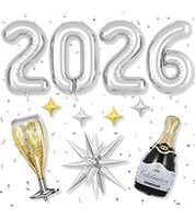 Kit de 11 ballons pour bouteille, 40 pouces, chiffres en aluminium à l'hélium QS-20261291, pour Fête du Nouvel An et Remise de Diplôme