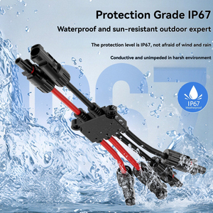 Connettore per cavo di derivazione solare in rame tipo IP67 Y adattatori paralleli 1000/1500V <span class=keywords><strong>DC</strong></span> 30/50A da 1 a 2 <span class=keywords><strong>3</strong></span> connettore per pannello solare a 4 vie - Product Image 2