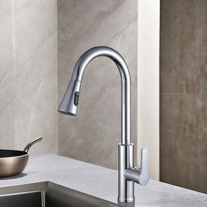 Grifo de cocina extraíble de un solo mango de estilo clásico moderno KAWAL, fregadero de un solo orificio, función de agua fría y caliente, cerámica para hoteles - Product Image 3