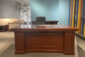 Classe in legno capo tavolo da ufficio ufficio di lusso executive scrivania con armadio per le ditte di contabilità - Product Image 4