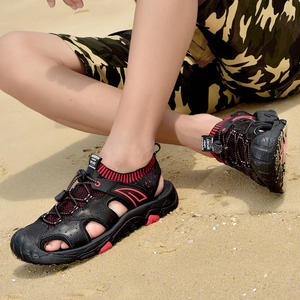 Sandales d'extérieur en cuir pour hommes, chaussures d'été, confortables, souples, pour la plage, style romain, pantoufles grande taille - Product Image 6