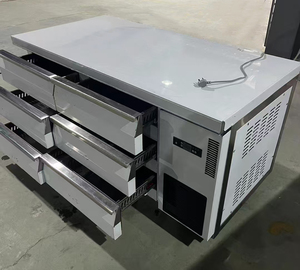 Thương mại ngăn kéo bàn làm việc Tủ lạnh 6 ngăn kéo thép không gỉ Tủ đông bánh cửa hàng khách sạn nhà bếp dưới truy cập tủ lạnh - Product Image 3