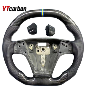 Accesorios Interiores para Automóviles YTcarbon, Volante <span class=keywords><strong>Deportivo</strong></span> Personalizado de Fibra de Carbono y Cuero para S40 V50 <span class=keywords><strong>C30</strong></span> C70 R-Design T5 - Product Image 2