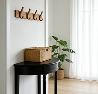Table console de salon moderne semi-circulaire en bois de style ferme Table console Table en bois pour salon