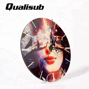 Qualisub 5mm MDF özelleştirilmiş duvar saati s süblimasyon duvar saati s dekorasyon fotoğraf ahşap çatkı duvar duvar saati - Product Image 5