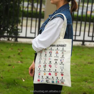Borsa di abbigliamento riciclata alla moda in cotone shopping bag tote bag in tela con logo design