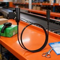 Kabel Adaptor PTT Taktis untuk Konektor Mikro Sepura STP8080 Pelindung Kepang Jaket PVC Pengisian Cepat 3A Garansi 12 Bulan