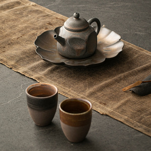 일식 도자기 과일 접시 스톤웨어 다용도 트레이 스시 접시 겸 찻잔 받침 - Product Image 3