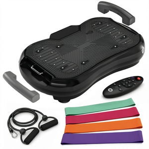 Plateforme vibrante verticale noire pour exercices du corps entier à domicile - Product Image 1