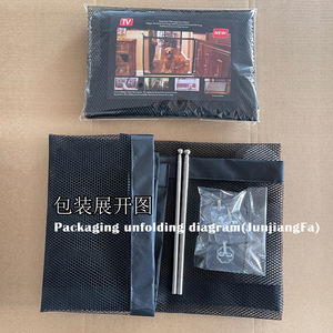 JunjiangFa pagar tangga kain dapat ditarik untuk keamanan bayi pagar untuk hewan peliharaan dan anak-anak pelindung pintu untuk anjing dan Bebes - Product Image 6