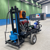 Foreuse de puits d'eau portable pour moto, 100 m, automatique, petite, mini, 30 CV, diesel, pour usine
