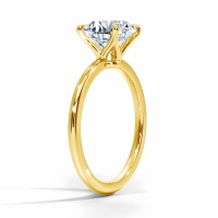 Vente en gros de bijoux en or Bague de fiançailles classique à 4 griffes 1.5ct D VVS1 Princesse Mossanite avec diamant en argent 925 en or 14K