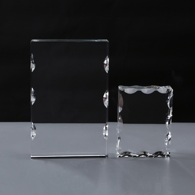 Cheap Wholesale K9 Acrylic Crystal Glass Photo Frame Custom 3d logo Laser Engraving Crystal Photo Frame for for Wedding Favor