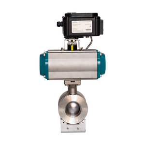 Válvula de Bola Tipo V de Control Neumático DN65 Fabricada en China - Product Image 1