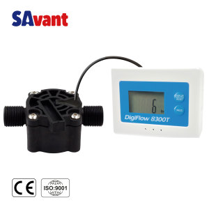 8300T-22วัดการไหลของน้ำดิจิตอล3/8 "BSP, เครื่องวัดการไหลของน้ำดิจิตอลเครื่องวัดการไหลของน้ำ LCD จอภาพวัดการไหลของน้ำจอแสดงผลความจุ - Product Image 1