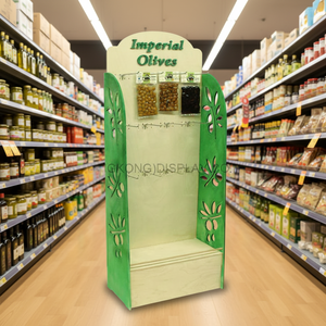 Exhibidores Metálicos de Doble Cara para Piso, Diseño Personalizado Vino, Ligeros, para Supermercado, 4 Estantes, Independientes, de Instalación Rápida - Product Image 3