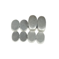Babosa de metal personalizada de alta calidad, 4mm, 6mm de espesor, babosa plana/abovedada de aluminio para tanque de aerosol, botella de aluminio, tubo y tubo