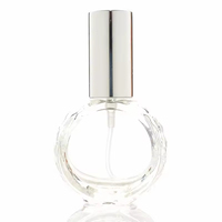 Flacon pulvérisateur de parfum en verre transparent de 10 ml, rechargeable, emballage cosmétique rond de luxe avec bouchon