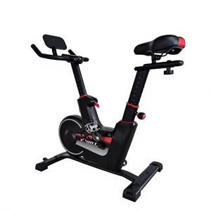 Vélo de gym professionnel Bestgym avec volant d'inertie de 6 kg, transmission par courroie, résistance à la friction en laine feutrée, <span class=keywords><strong>cadre</strong></span> en tube d'acier de 1,2 mm, capacité de charge de 150 kg - Product Image 5