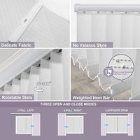 Persianas Verticales de Plástico con Control Remoto WiFi Integrado, Diseño Impermeable y Duradero para Puertas y Ventanas Corredizas