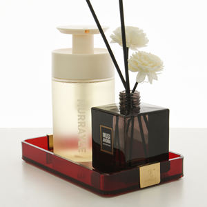 منظمات أكريليك، صندوق شوكولاتة أكريليك، صينية تقديم أكريليك مصنفرة مستطيلة الشكل مع أقدام مانعة للانزلاق - Product Image 1