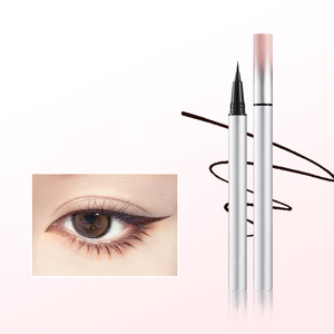 Eyeliner Liquido Ultra-sottile Impermeabile <span class=keywords><strong>in</strong></span> Flacone di Vetro Ambrato con Pennello Teal, Glitter Colorati Multicromatici, Eyeliner Nero - Product Image 5