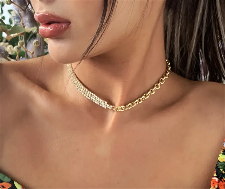 Moda collar de gargantilla de oro Color garantizado tamaño ajustable collar hecho a mano para las mujeres