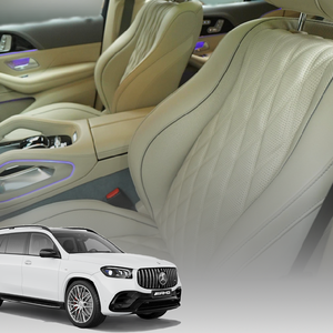 Kit de Molduras para Mercedes-Benz AMG GLS63 (X167) 2021, Actualización de 5 Plazas, Color Gris Perla Plateado con Beige - Product Image 4