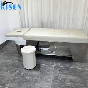 เก้าอี้สระผมปรับเอนนอนได้ รุ่น Kisen Modern Luxury สำหรับร้านทำผม ร้านตัดผม พร้อมอ่างล้างผมและเตียงนวด - Product Image 2