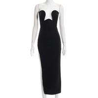 Y2K Europa und Amerika Neue Damen Tube Top Kleid Rock Slim Side Open topless Party Solid Color Sexy Kleid
