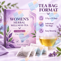 Sachets de thé bien-être aux herbes pour femmes 2,5g x 30 Mélange botanique Formule personnalisée OEM ODM Marque privée Fournisseur en gros d'usine de thé