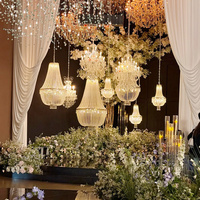 Lustres suspendus de luxe à LED pour hôtels et mariages, luminaires modernes en cristal pour décorations de fêtes et événements