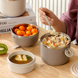 กล่องข้าวสแตนเลส 304 พรีเมียม พร้อมฝา PP ชุดเบนโตะสำหรับพนักงานออฟฟิศ - Product Image 3