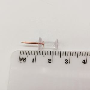 215 pièces/boîte en plastique, épingles à tableau en liège pour usage quotidien à la maison, épingles à tableau en plastique transparentes, nouveauté, épingles à tête dorée standard - Product Image 4