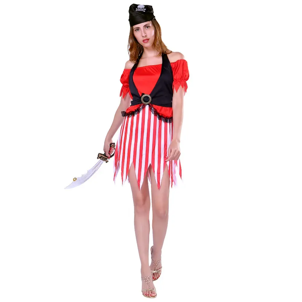 Carnival Fancy Dress Party Sexy Short Dress Classic Adult Female Pirate Costume