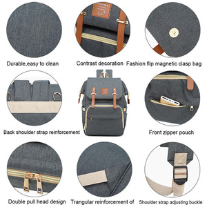 Pretty Unisex USB Diaper Backpack for Mom Dad <strong>Baby</strong> Multi-Functional Changing <strong>Rucksack</strong> with Carry Bag - Product Image 5